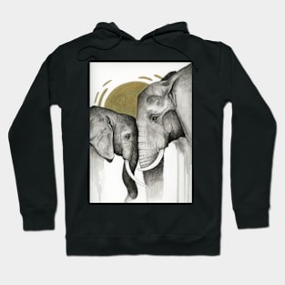 watercolor elephant Hoodie